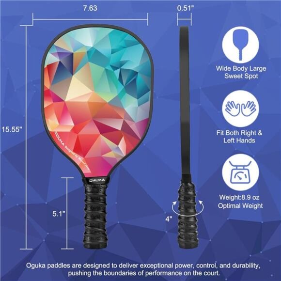 Pickleball Paddles, USAPA Approved Lightweight Pickleball Paddles Set of 4, 4 - Picture 4 of 7